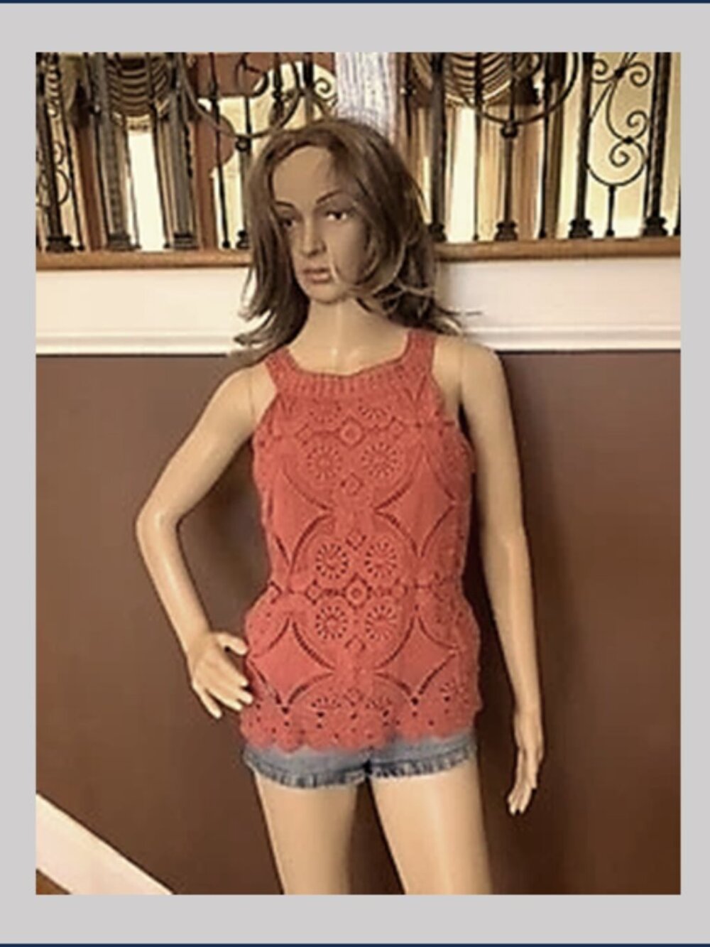 Adiva sleeveless bouse with crochet detail just in time for summer